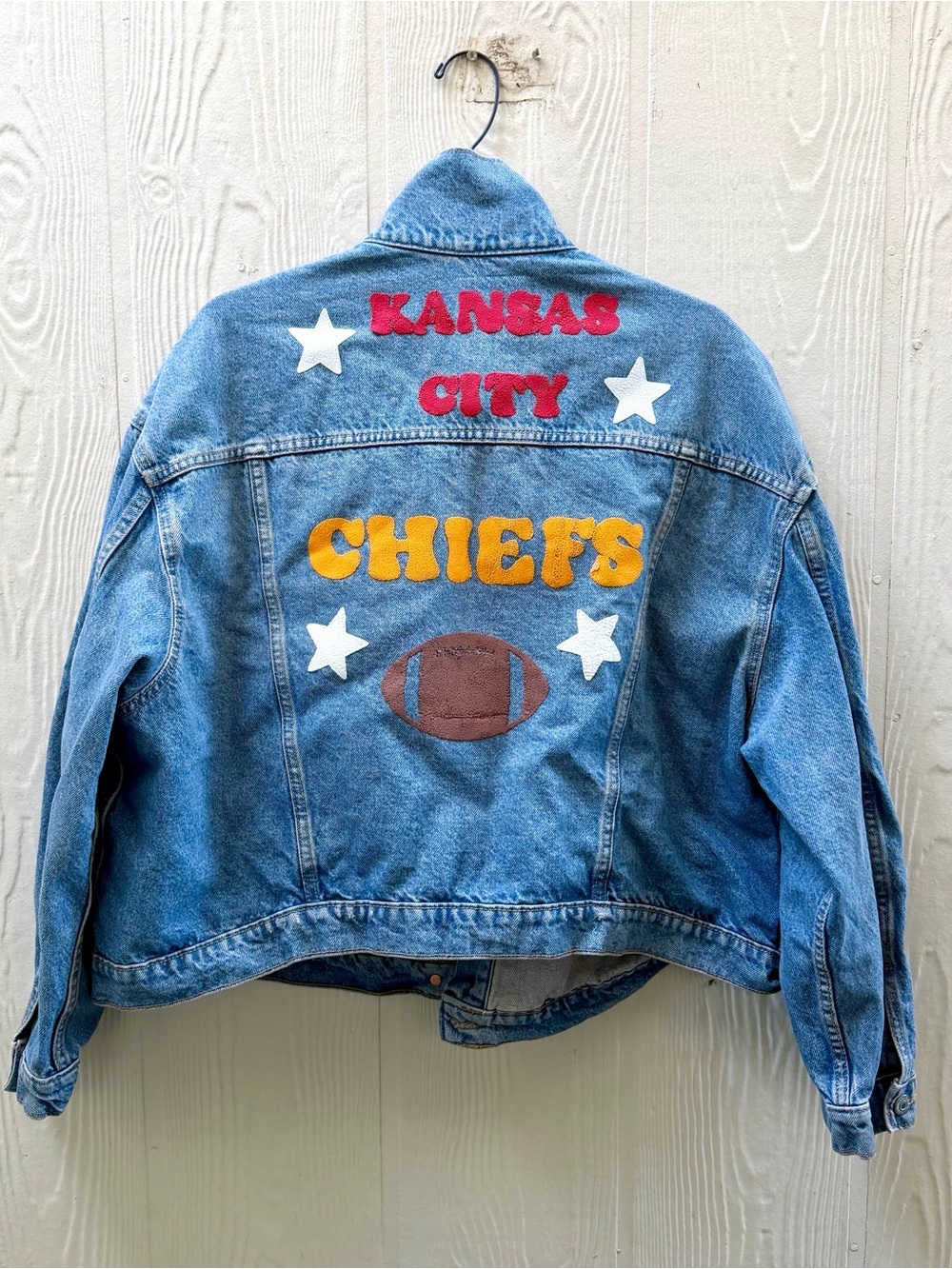 Custom KC Chiefs Denim Jacket